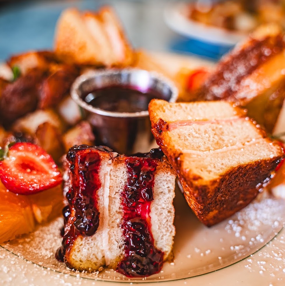 Famous Monte Cristo served with Mama's Homemade Jam.