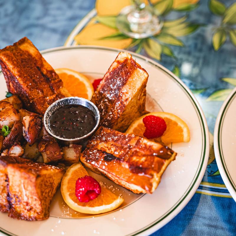 Famous Monte Cristo served with jam.